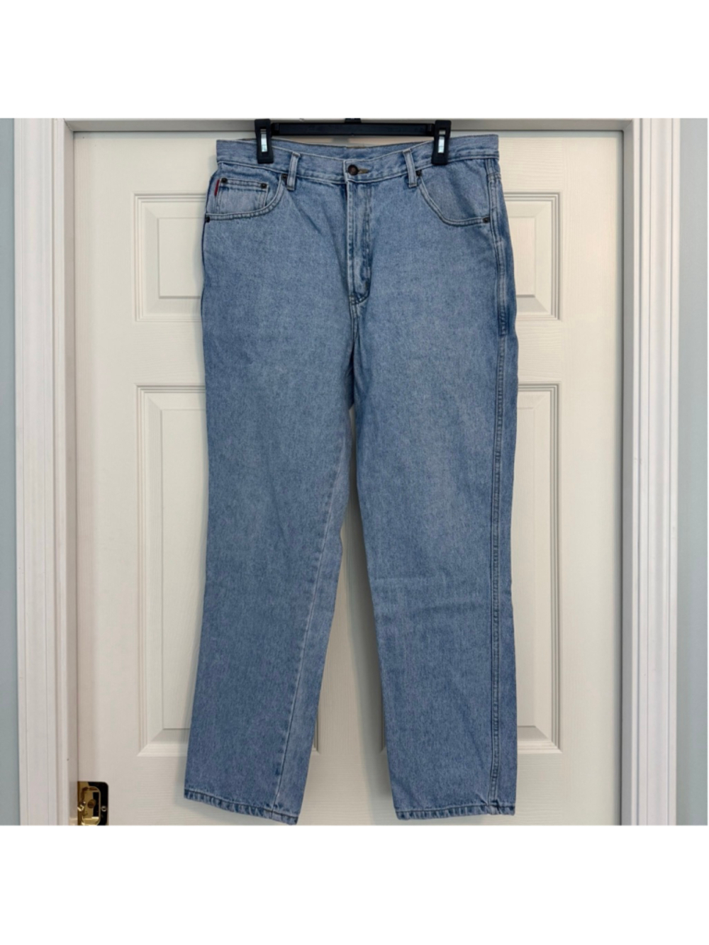 Vintage Bugle Boy Straight Jeans 34/30 Light Blue
